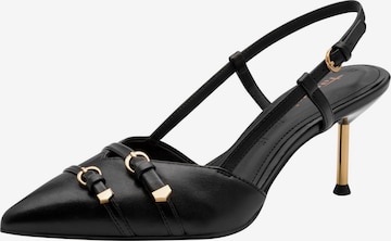 Escarpins à bride arrière Tamaris en noir : devant