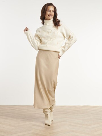 Smashed Lemon Gebreide top in Beige