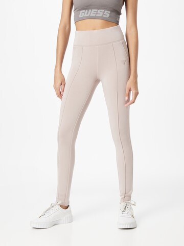 GUESS - Skinny Leggings 'Allie' em cinzento: frente