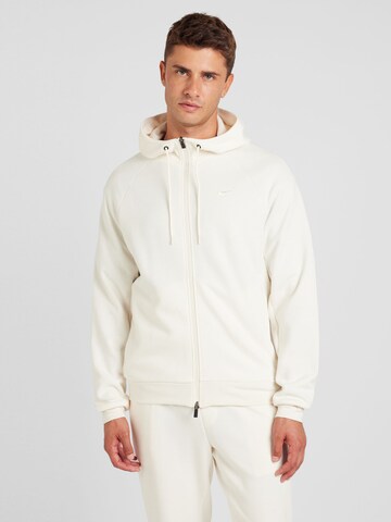 NIKE - Sudadera con cremallera deportiva 'PRIMARY' en beige: frente