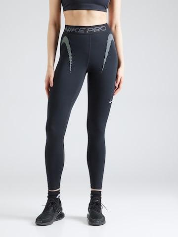 NIKE Skinny Fit Спортен панталон в черно: отпред