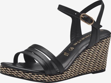 TAMARIS Strap Sandals in Black: front