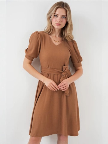 Bigdart - Vestido de malha em castanho