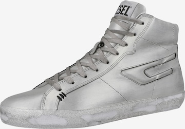 DIESEL High-Top Sneakers 'S-Leroji' in Silver: front
