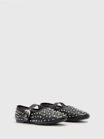 juoda AllSaints Balerinos su dirželiais