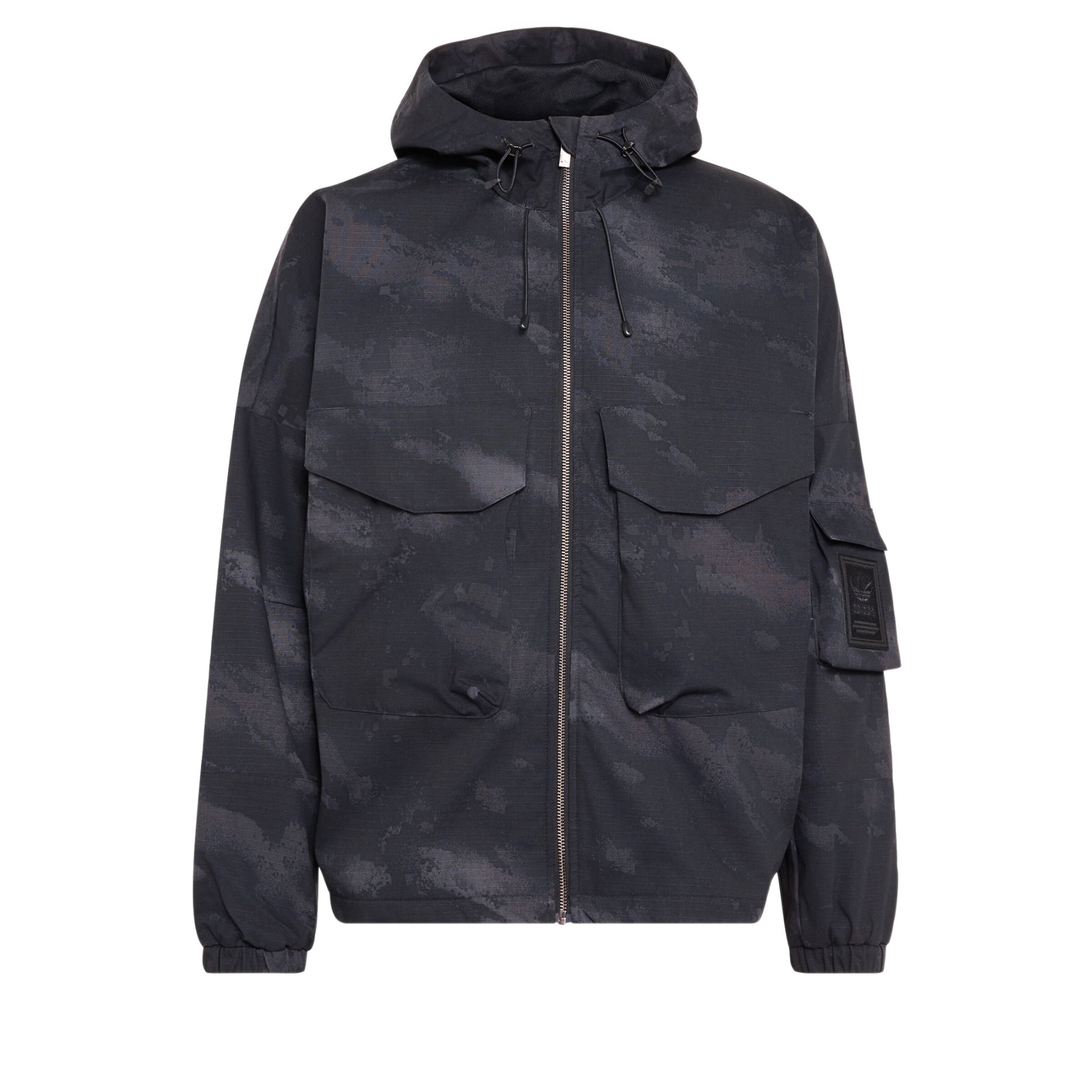 Veste mi-saison 'Camo' ADIDAS ORIGINALS en noir : devant