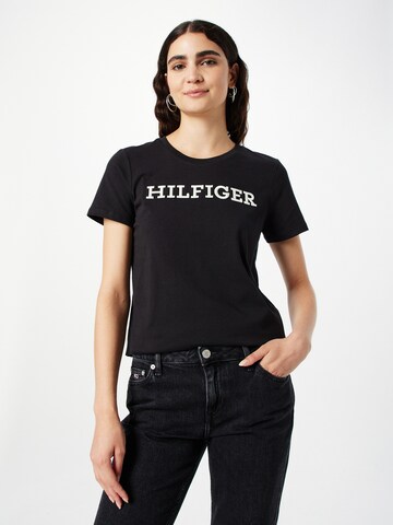 Tricou de la TOMMY HILFIGER pe negru: față