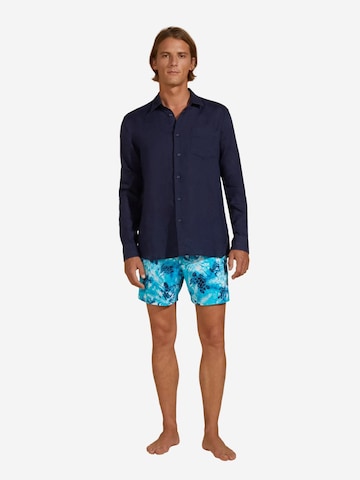 Coupe regular Chemise Vilebrequin en bleu : devant