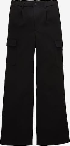 TOM TAILOR DENIM Wide leg Cargo Pants in Black: front