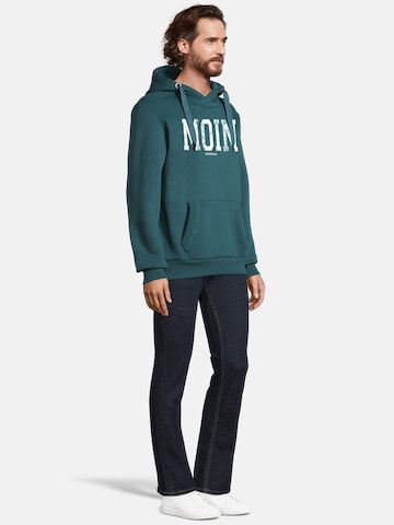 Sweat-shirt 'HEFF - MOIN' salzhaut en vert
