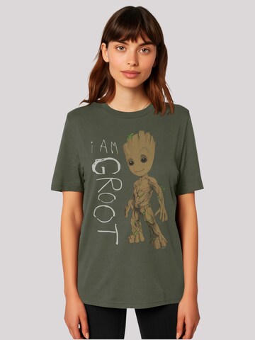 F4NT4STIC Shirt 'Marvel Guardians of the Galaxy I am Groot' in Groen: voorkant