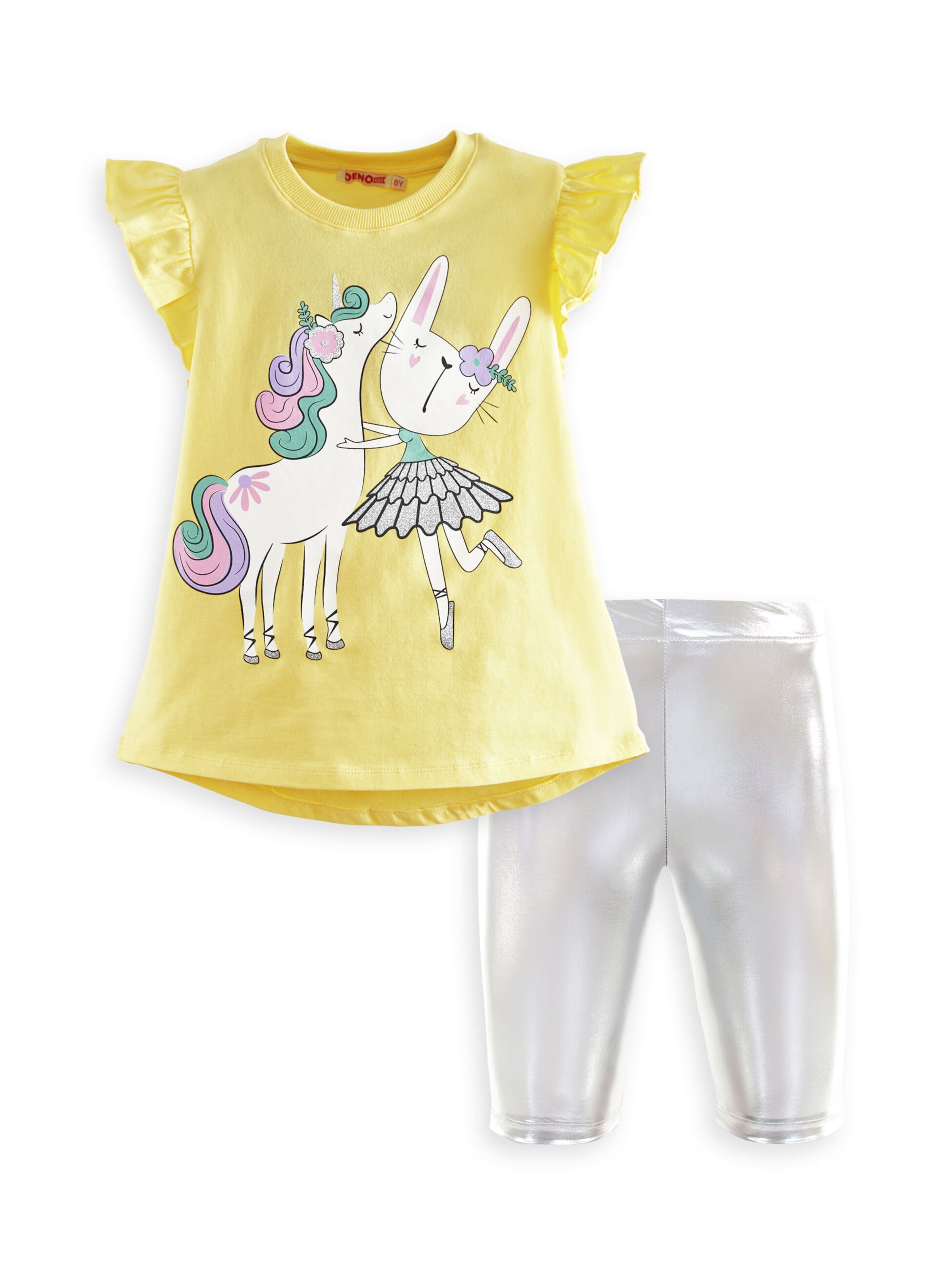 Denokids Set 'Ballerina' in Gelb: Vorderseite