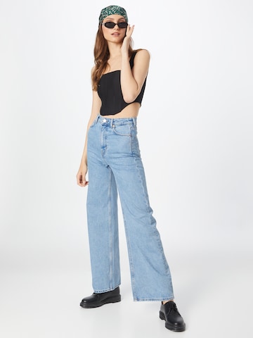 WEEKDAY Wide leg Jeans 'Ace Summer' in Blauw