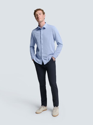 No Excess Regular Fit Hemd in Blau