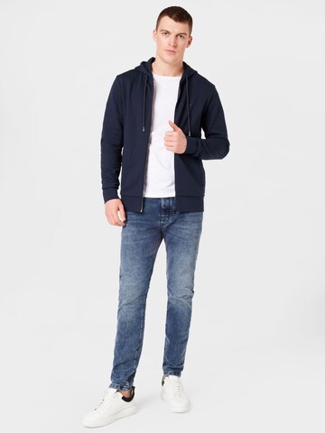 BOSS Sweatjacke 'Seeger' in Blau