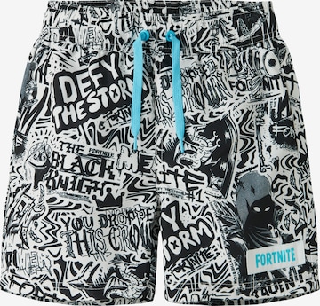 NAME IT Uimashortsit 'NKMMARKI FORTNITE' värissä valkoinen: etupuoli