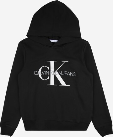 Calvin Klein Jeans Sweatshirt in Schwarz: predná strana