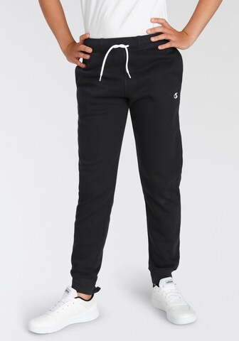 Champion Authentic Athletic Apparel Tapered Trousers in Black: front