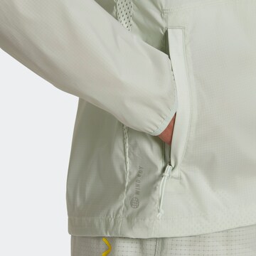 ADIDAS SPORTSWEAR Outdoor Jacket 'Run Fast Zip Solid' in White