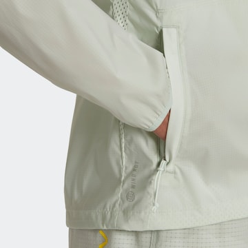 ADIDAS SPORTSWEAR Funktionsjacke 'Run Fast Zip Solid' in Weiß
