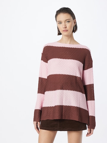 Daisy Street Sweater in Brown: front