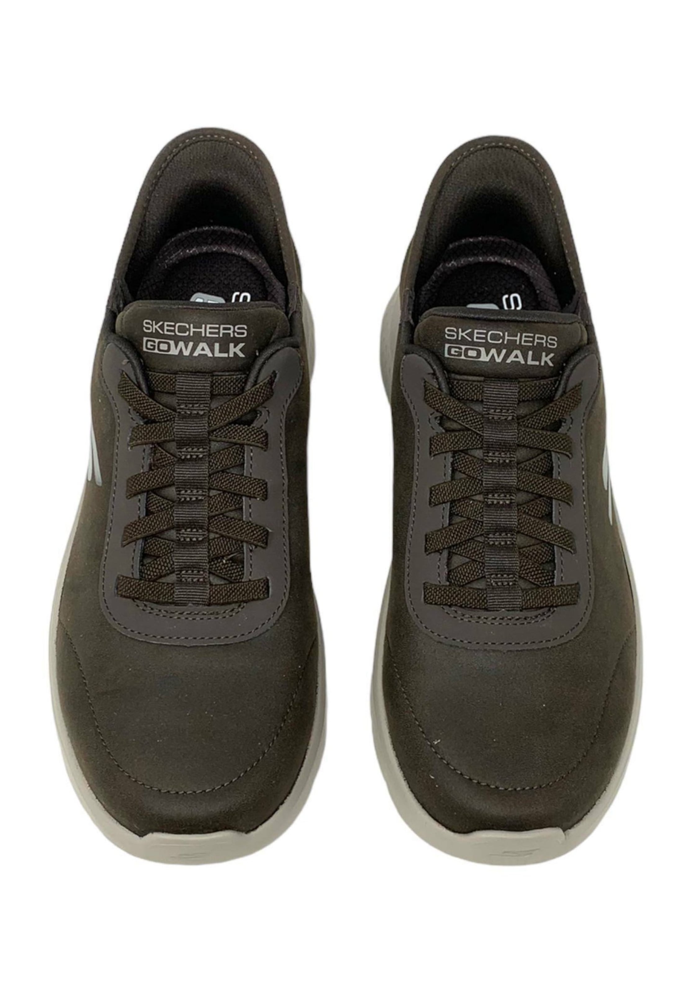 SKECHERS Matalavartiset tennarit 'GO WALK FLEX - SMOOTH MOTION' värissä ruskea