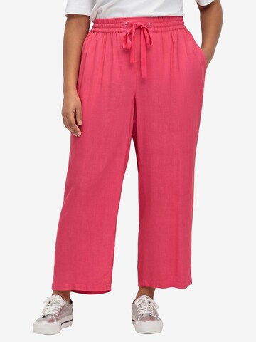 Loosefit Pantalon SHEEGO en rose : devant