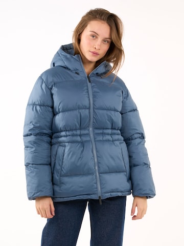 KnowledgeCotton Apparel Winter Jacket in Blue: front