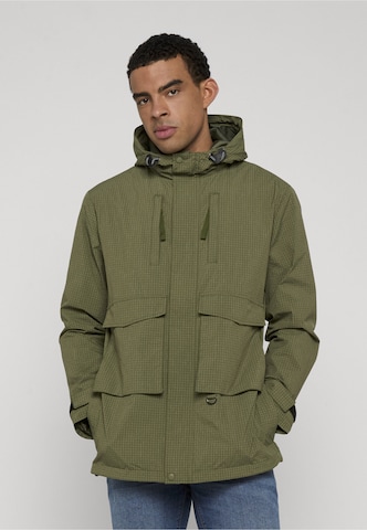 INDICODE JEANS Přechodná bunda 'Grain' – zelená: přední strana