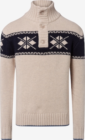 Pull-over Nils Sundström en beige : devant