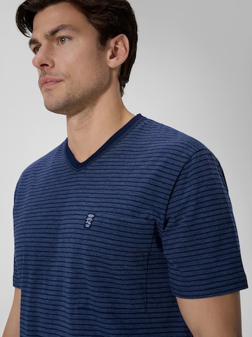 Pyjama court ' Jeans Ringel ' Ammann en bleu