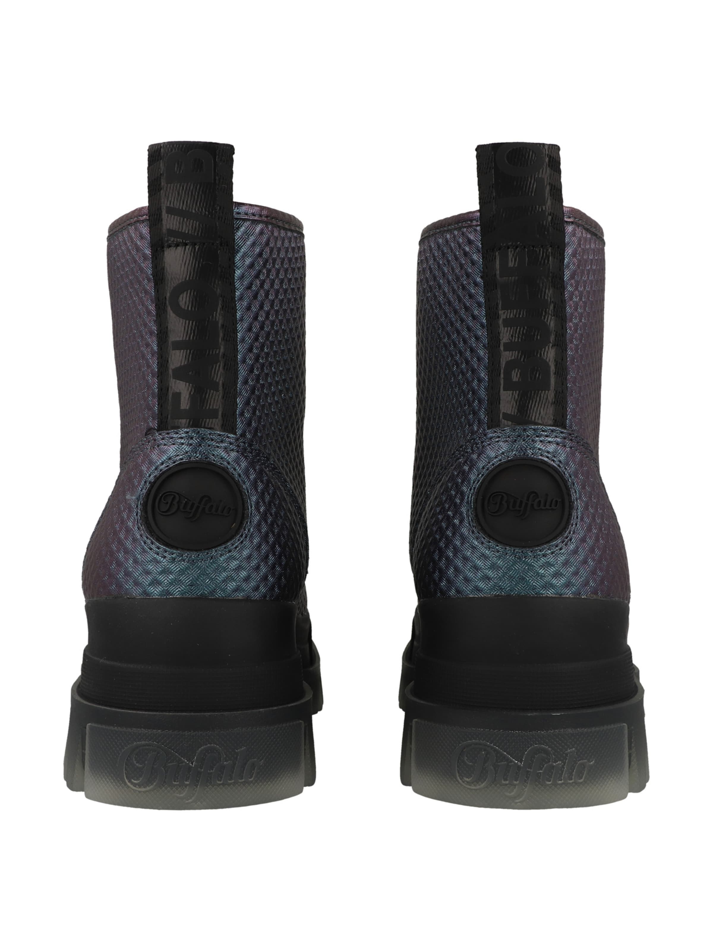 BUFFALO Schnürstiefelette 'Aspha' in Blau