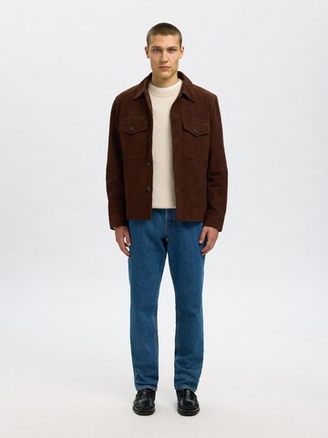 SELECTED Between-season jacket in Brown