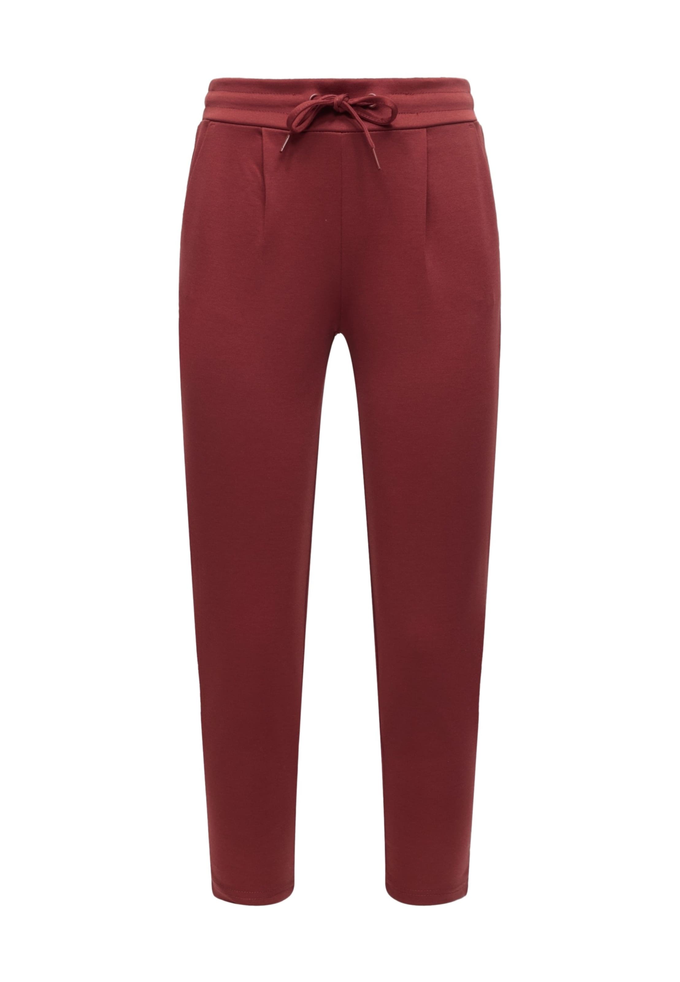 ICHI - Tapered Pantalón plisado 'KATE' en rojo: frente