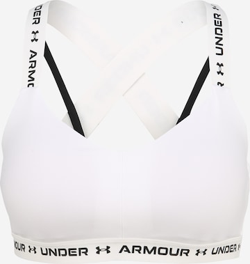 UNDER ARMOUR Sports Bra in White: front