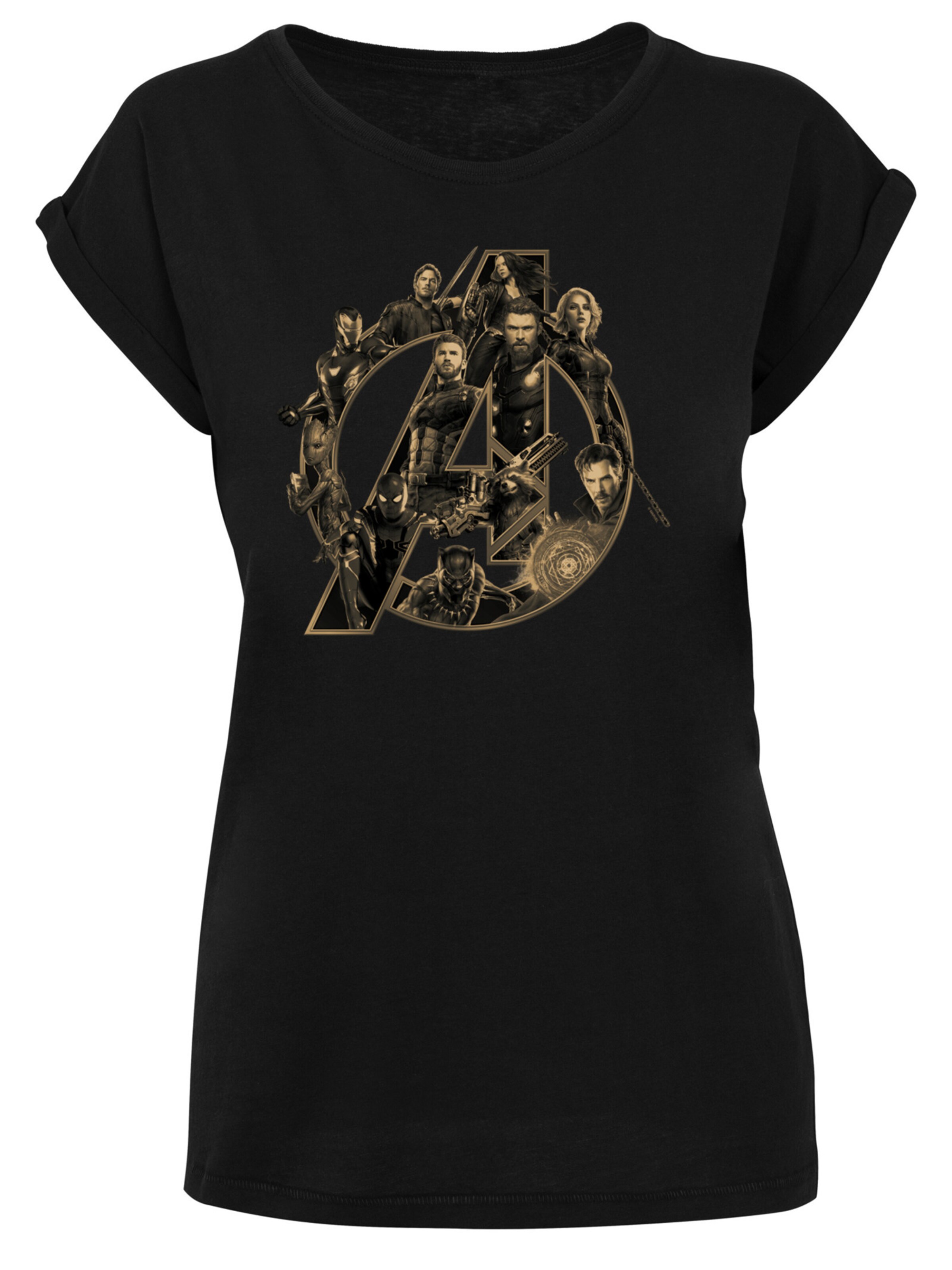 F4NT4STIC Shirt 'Marvel Avengers Infinity War' in Black: front