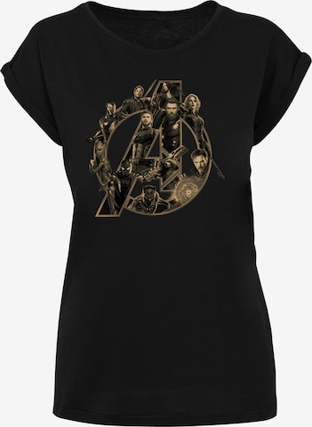 T-shirt 'Marvel Avengers Infinity War' F4NT4STIC en noir : devant