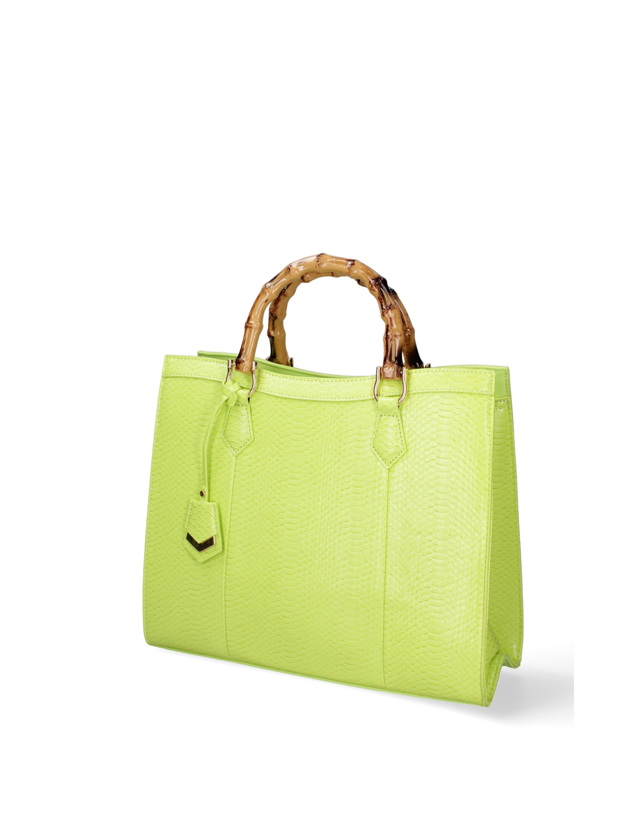 Borsa a spalla 'Borsa a Spalla Donna Ecopelle Vegana con Manico Bambù' di Diana&Co. in verde