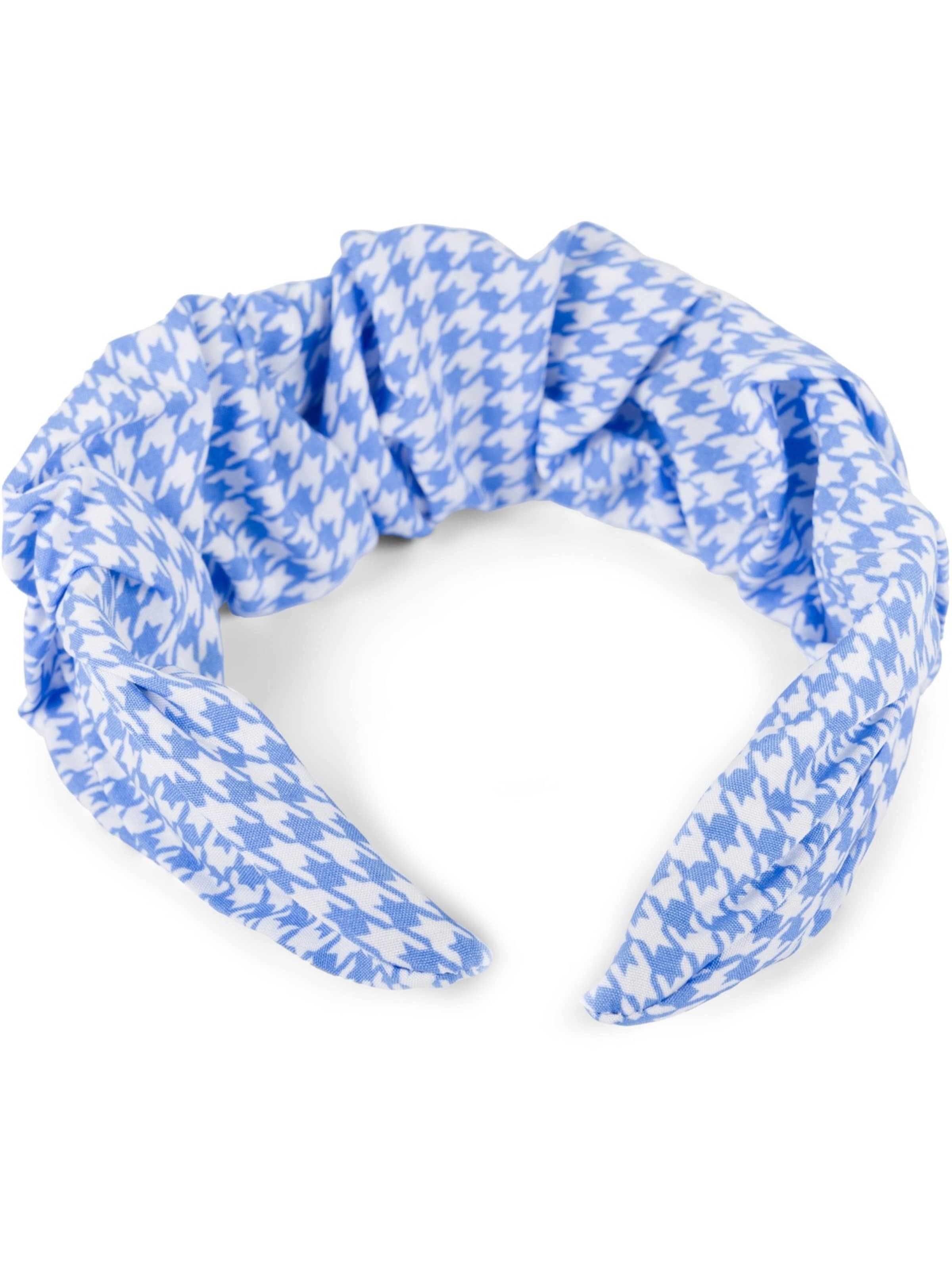 styleBREAKER Haarschmuck 'Haarreif mit Hahnentritt Muster'‌‌‌‌‌‌‌‌‌ in Blau