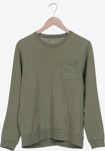 NIKE Sweatshirt & Zip-Up Hoodie in L in Green: front
