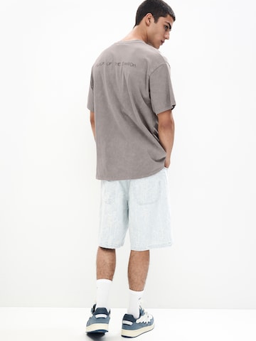 Pull&Bear Shirt 'ACDC' in Grey