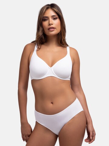 T-shirt Reggiseno di Dorina in bianco: frontale