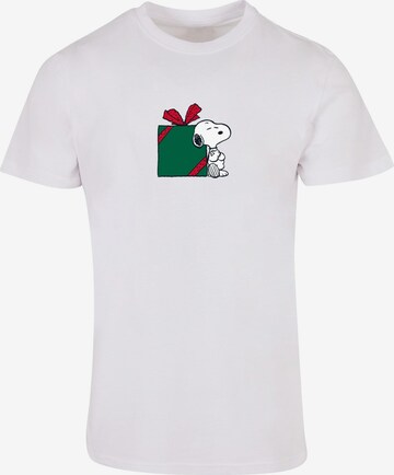 Merchcode Shirt 'Peanuts Big Present' in White: front