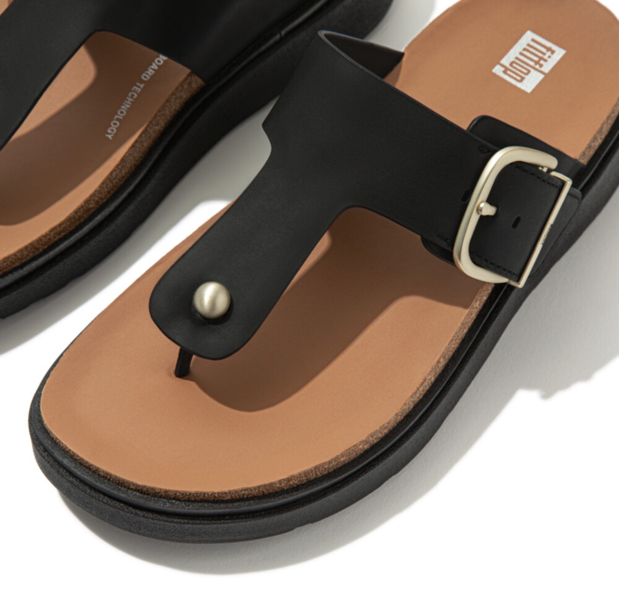 FitFlop T-Bar Sandals in Black