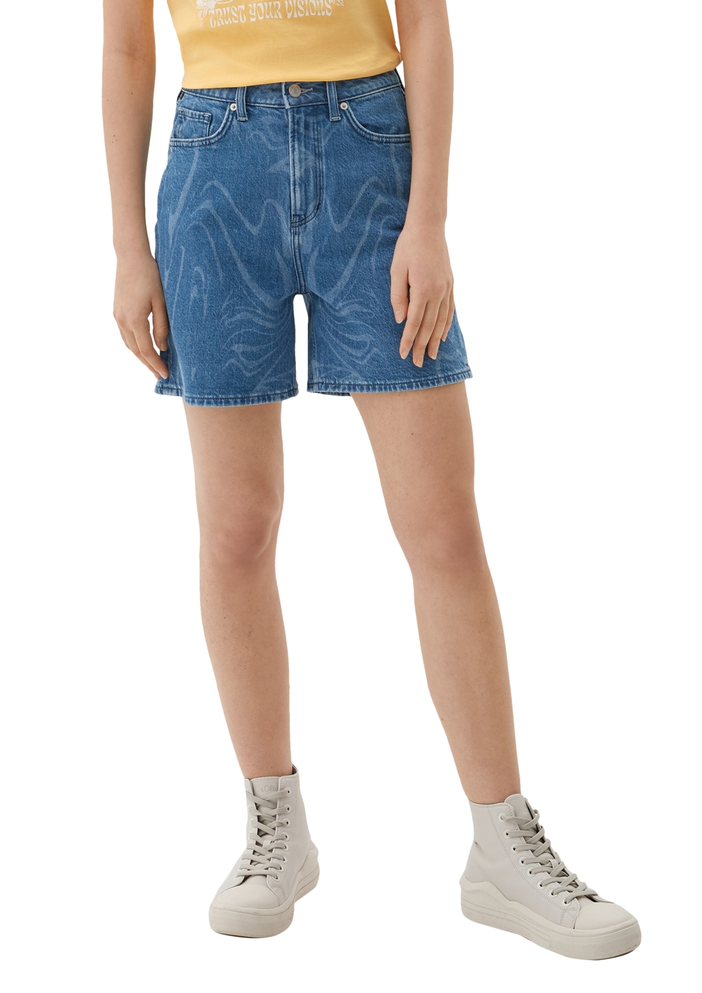 Tapered Jeans di QS in blu: frontale