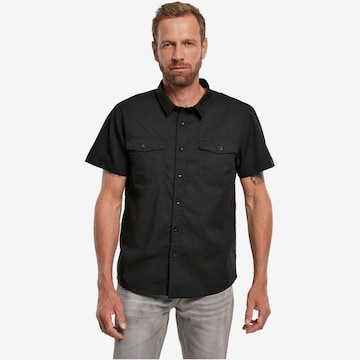 Brandit Regular fit Button Up Shirt 'Roadstar' in Black: front