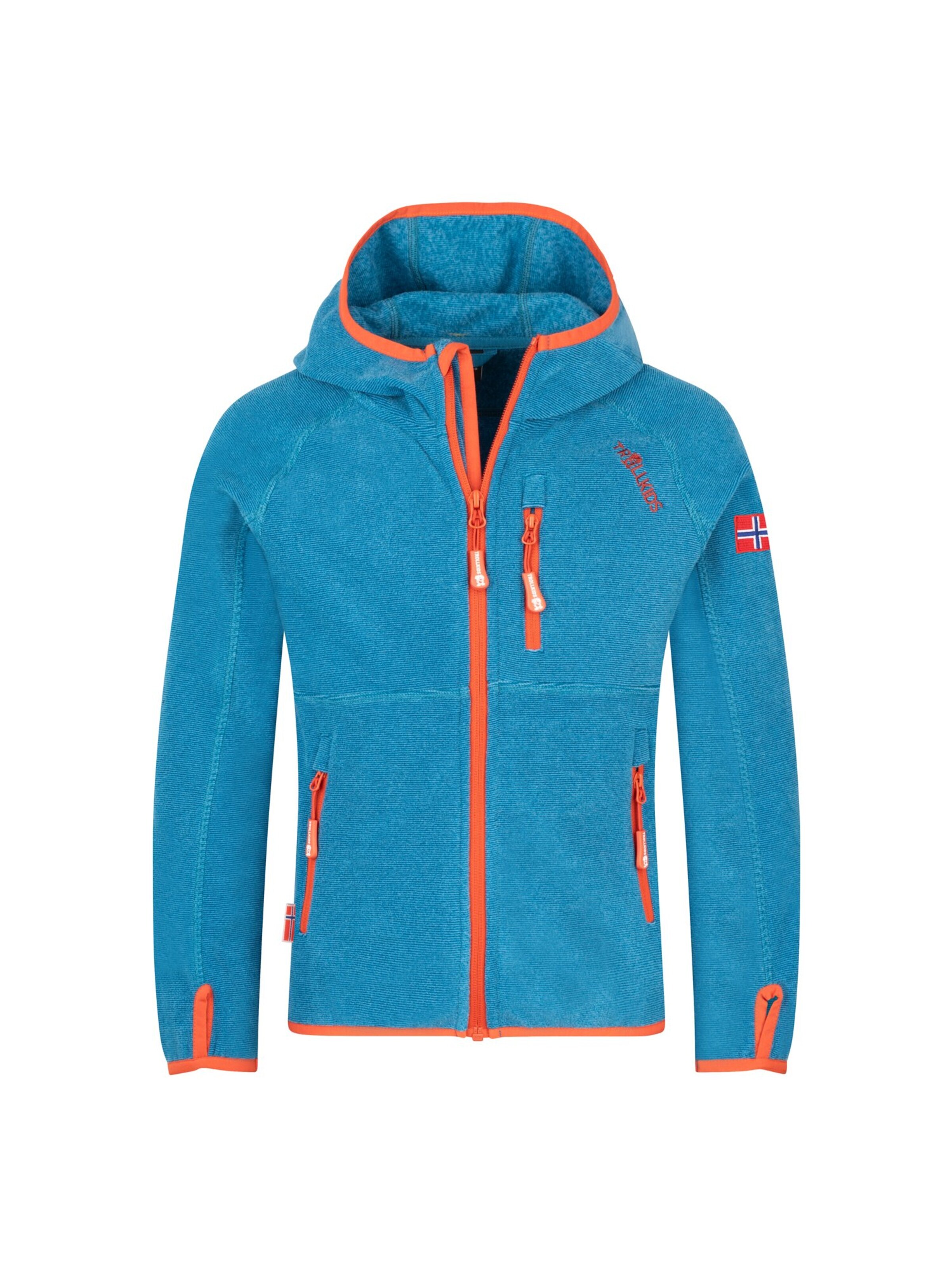 TROLLKIDS Fleece Jacket in Green: front
