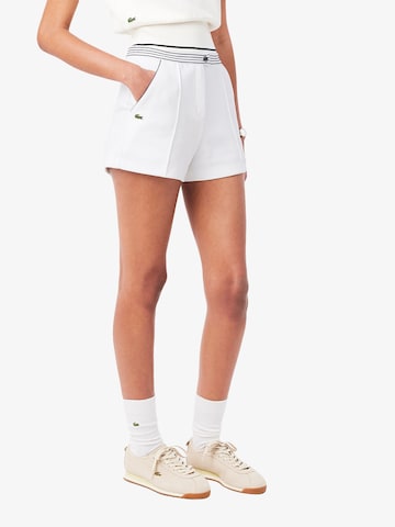 Regular Pantalon LACOSTE en blanc : devant