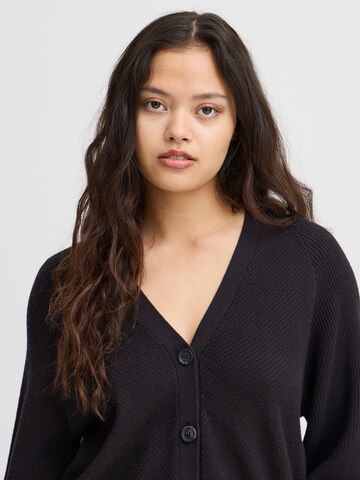 ICHI Knit cardigan 'IH Boston' in Black