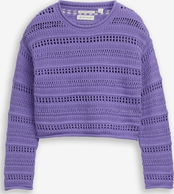 TOM TAILOR Sweater in Purple: front